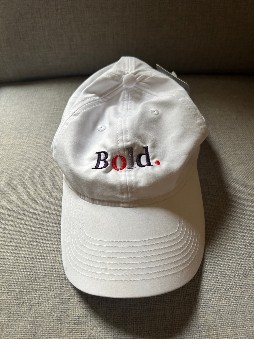 Bold. Womens White Baseball Cap